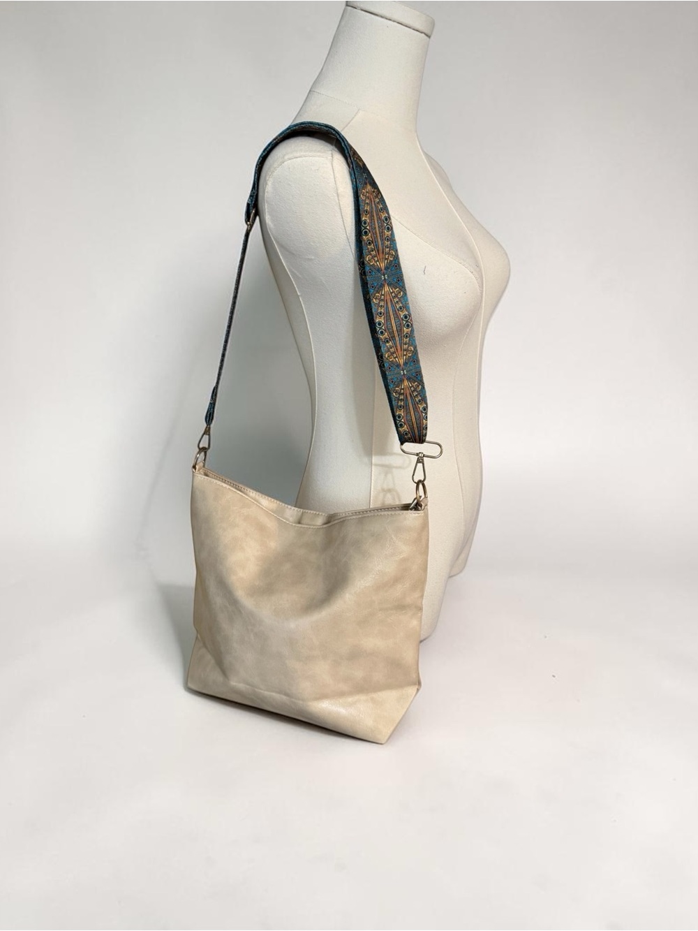 Vegan Leather Purse W/ Bohemian Style Strap NEW